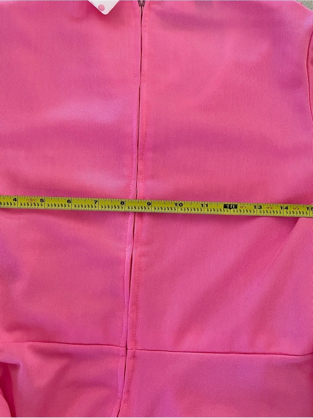 jcpenney Pink Smocked Dress with Polka Dot Peter Pan Collar 1970s Mae in USA